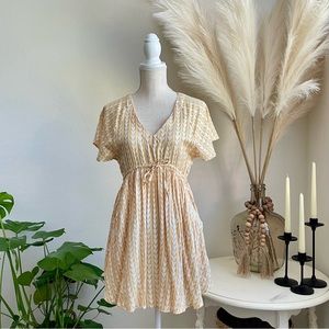 Rip Curl Yellow Printed Mini Dress